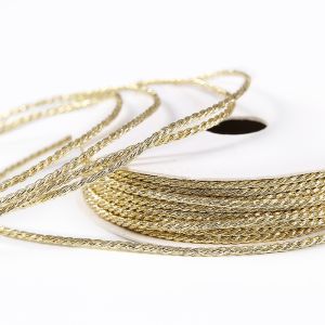 Buy cheap Gold Silver Braided Polyester Rope Twisted 5mm 3 Strands Rope from wholesalers