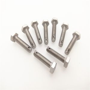 Buy cheap Stainless Steel GB31 Hex Bolt With Split Pin Hole On Shank Hex Head Bolt For Safety Wire from wholesalers