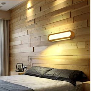 Wood wall light 12W AC110-240V foyer study background lamp Bathroom LED mirror