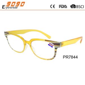 Buy cheap Colorful rectangle readig glasses with PC frame, plastic hinge ,suitable for women from wholesalers