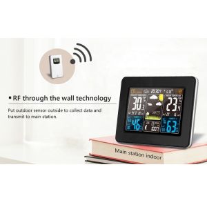 Buy cheap Wireless Sensor Indoor Outdoor Thermometer Hygrometer With Alarm Clock And Barometer from wholesalers