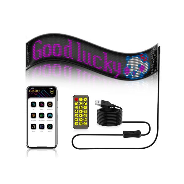 Quality Flexible LED Car Panel App Control 16*96 Advertising Rear Window Display for sale