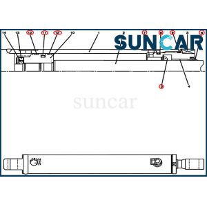 Buy cheap PU01V00030R100 Crawler Cylinder Repair Kits CASE CX17B Excavator Hydraulic Oil Seal Kit from wholesalers