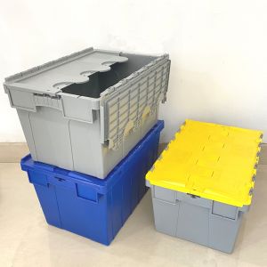 56L Milk Plastic Storage Crates Stackable Logistic Transport PP Heavy Duty