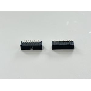 IDC 20-Pin Dual-Row Fully-Shrouded Male Connector, Pin-Header Type, Exposed 3