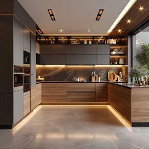 Professional Design Modern Modular Customized Lacquer Paint Mat Finish Kitchen