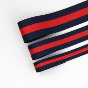 Polyester Custom Logo Print Stripe 1.5 Grosgrain Printed Ribbon