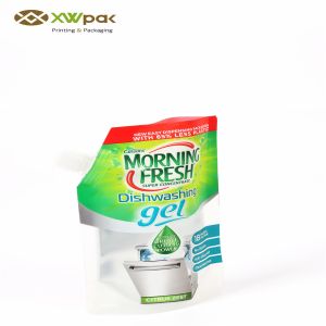 Plastic Custom Spout Pouch Bag With Cap Stand Up Liquid Packaging