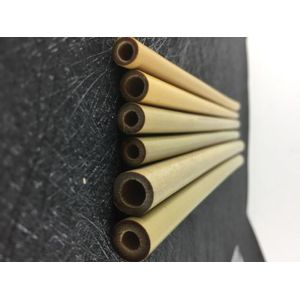 Biodegradable Minor Caliber Disposable Bamboo Straws 20cm Custom