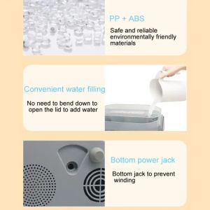 HOMEFISH DC 24V Night Light Flame Effect Humidifier With Bluetooth