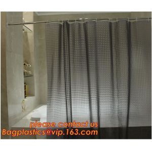 New popular transparent printed peva shower curtain, Polyester Shower Curtain