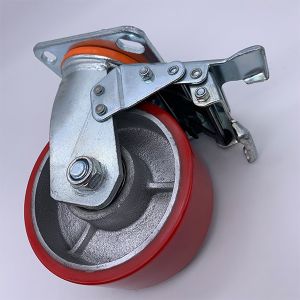 Buy cheap 5 Inch PU Tread with Dual Locking Heavy Duty Caster from wholesalers