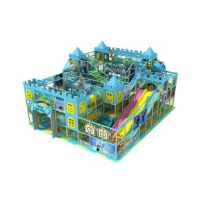 Buy cheap Frozen Theme Blue Kids Indoor Playground Equipment With Wave Slide KP150520 from wholesalers