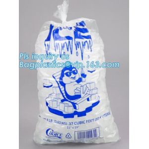 Buy cheap COMPOSTABLE customized ice bag with drawstring, Food Industrial Use Plastic Wicket Ice Bag, ice bag on roll, Ice Bags wi from wholesalers