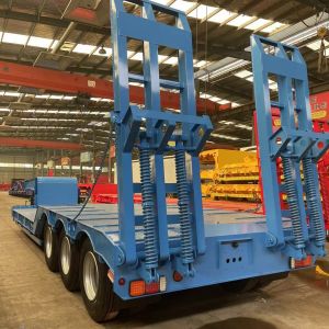 Buy cheap 3 axles Excavator Transport Gooseneck Lowboy Low Loader Bed Lowbed Semi Truck Trailer from wholesalers