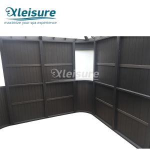 Stylish Enclosed Hot Tub Gazebo , Hot Tub Shelters Gazebo 2.4m × 2.4m × 3.6m
