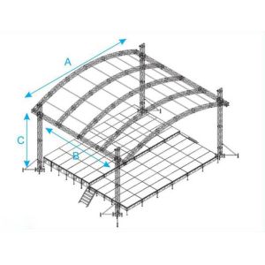 Light Frame Bolt Triangle Truss System Aluminium Triangle Bolt Truss
