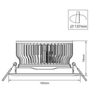 Buy cheap Eco Friendly Cooling Fin 18W, 2700K - 6500K, 50 / 60HZ LED Ceiling Lamp For Cafes & Shops from wholesalers
