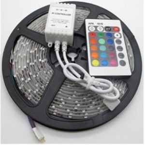 Buy cheap SMD5050 indoor decoration use IP20 DC24V 5m/roll 4-in-1 rgb flexible strip with smart rgb controller from wholesalers