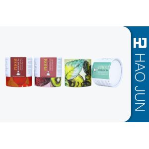 Buy cheap Custom Cardboard Cylinder Tubes Box Glossy Lamination For Tea Package from wholesalers