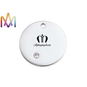 Buy cheap 18mm Diameter Round Disc Charm With Diamond from wholesalers