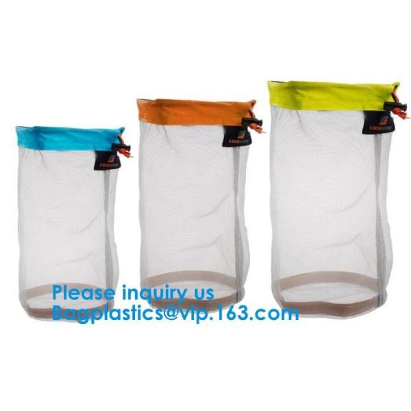 Nylon Mesh Net Drawstring Bag Mesh Pouch Organic Mesh Produce Bags With Custom