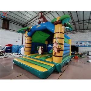 Buy cheap Customized Inflatable Bouncer With Slide Combo Jungle Monkey Inflatable Castle from wholesalers