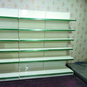 Buy cheap Factory Customized Color Size Logo white supermarket rack single sided grocery store shelves supermarket gondola shelving from wholesalers