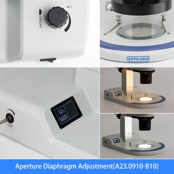 A23.0910 0.8x~10x Zoom Stereo Optical Microscope With High Eye-point Wide Field Plan Eyepiece PL10X/23mm