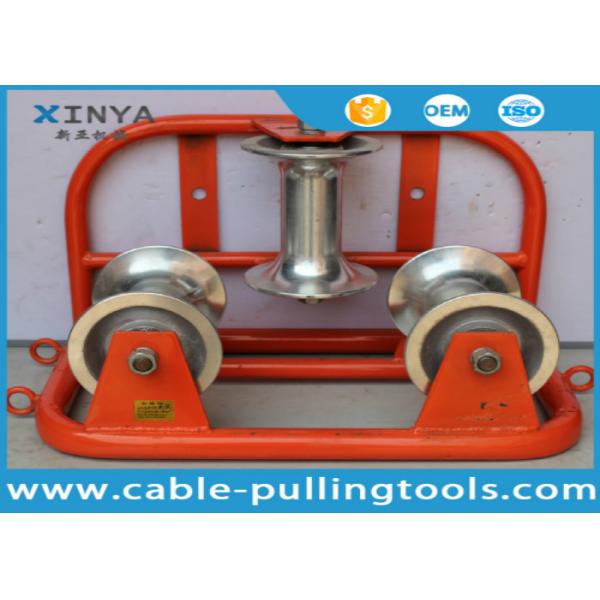 Ground Corner Pulley 3-Wheel Stringing Block with 10KN Rated Load for Heavy Duty