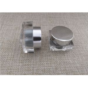 Buy cheap Clear Plastic Cosmetic Jars Environmentally Friendly Silk Screen Printing from wholesalers