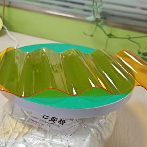 Orange Polycarbonate Corrugated Sheet Perfect Solution For Both Practical And