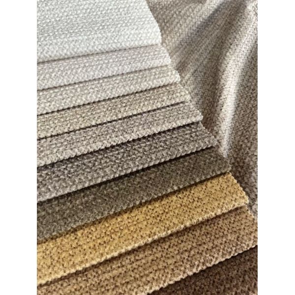 2025 Modern New 100%Polyester Knitted Sofa Fabric Chenille Look Soft Printing