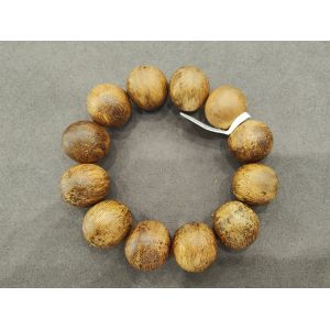 Acceptable Printing Agarwood Bracelet with Smooth Texture and Diamond Gemstone
