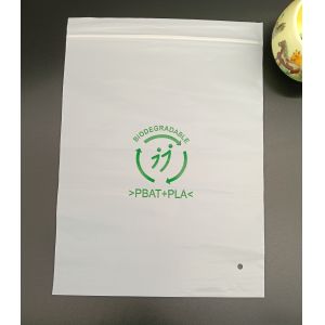 Buy cheap Eco-Friendly PBAT+PLA Biodegradable Resealable Zipper Bag Compostable Strong product