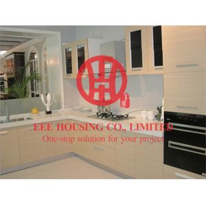 Buy cheap Customized Modern Laminated Wood Grain Color Kitchen Cabinet with Excellent Design and Quality from wholesalers