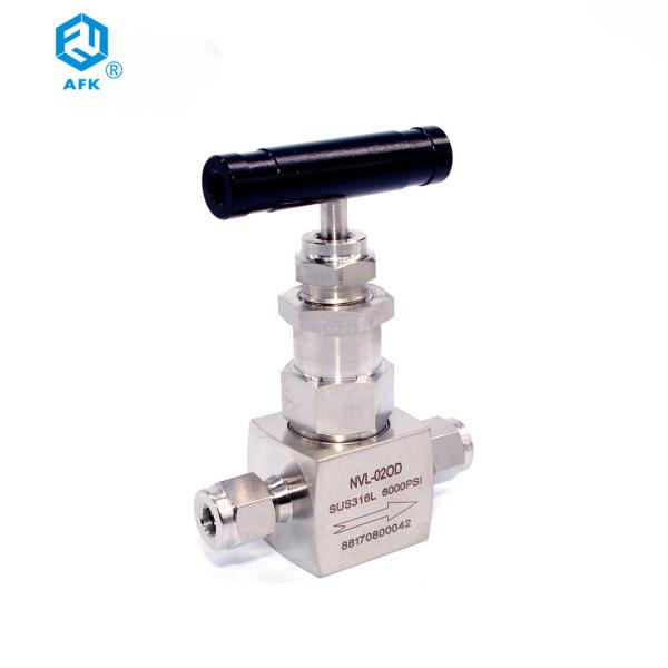 Buy cheap 6000psi SS304 Double Ferrule High Pressure Needle Valve 1/4" NPT from wholesalers