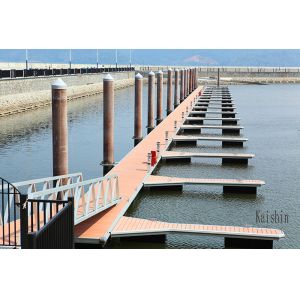 Marine Grade Aluminum Floating Finger Dock With Mooring Cleats LLDPE Floaters