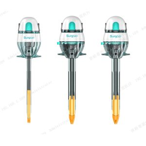 Retractable Blade Tip Laparoscopic Disposable Bladed Trocar with Sheath