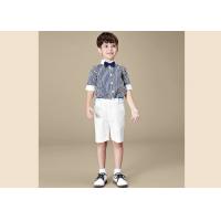 Buy cheap Striped Short Sleeve Bow Tie Kids' Clothes British Student Baby Shirt Shorts Set product