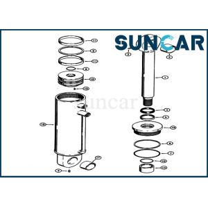 Buy cheap 821B 821 Case Parts S301013 Loader Auxiliary Cylinder Repair Seal Kit Replacement kits from wholesalers