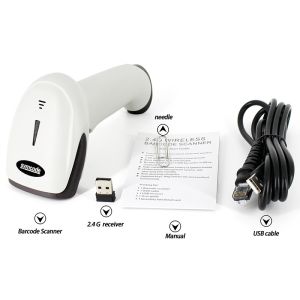 Buy cheap CCD Wired Wireless Hands Free Barcode Scanner USB 2.4G Programmable Preamble from wholesalers
