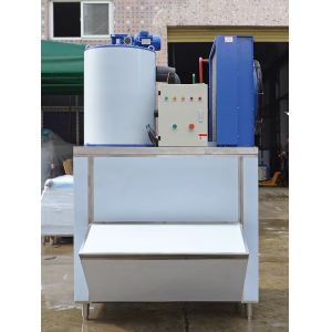 Refrigerating Capacity 12.3 KW 2000kg 2 Ton Flake Ice Machine for Business Sale