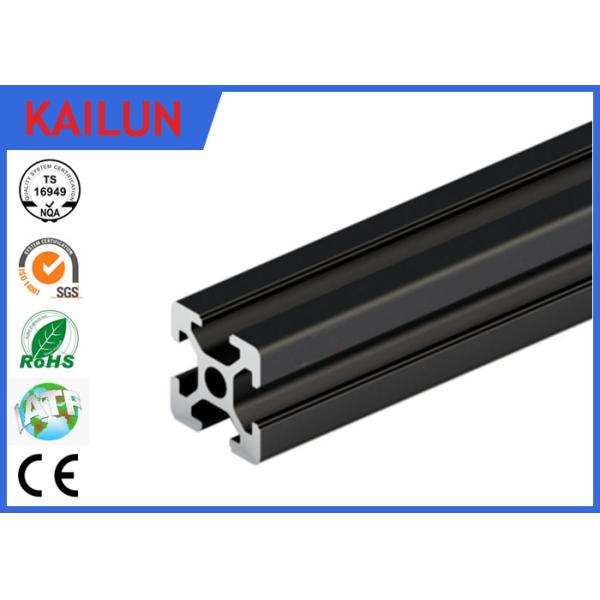 Quality T Slot Black Anodized Structural Aluminum Beams With Square Hollow 6000 series Material for sale