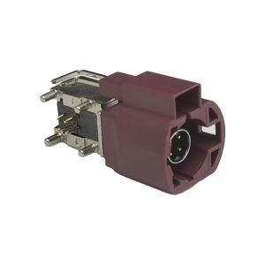 4+2Pin FAKRA HSD Connector PCB Mount RF Coaxial Connector For GPS