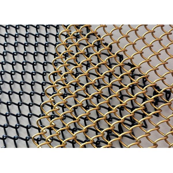 Quality Aluminum Metal Mesh Drapery , Safety Curtains With Different Tracks for sale