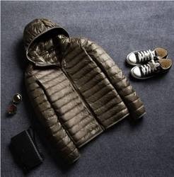 Buy cheap Blank Hooded Warm Down Jacket Casual Lightweight Winter Men Jackets from wholesalers