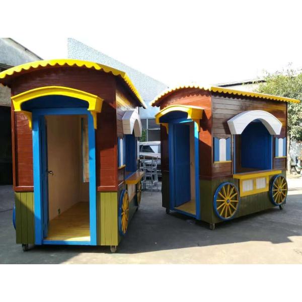 Buy cheap Beautiful Preserving Timber Mobile Vending Kiosk With Four Wheels from wholesalers