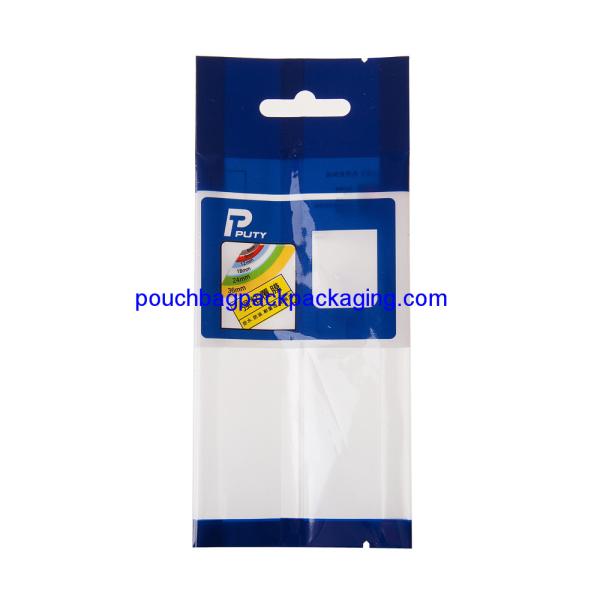 Quality Printed side gusset bag with hang hole, side gusset pouch with tear notch for sale