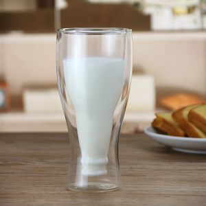 300ml Modeling Double Beer Borosilicate Glass Cup